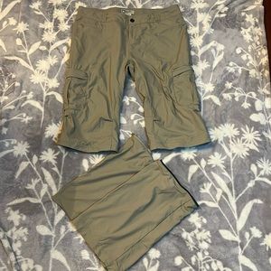 Must Have REI Convertible Womens  Khaki Travel Cargo Pants Sz 12 Pet